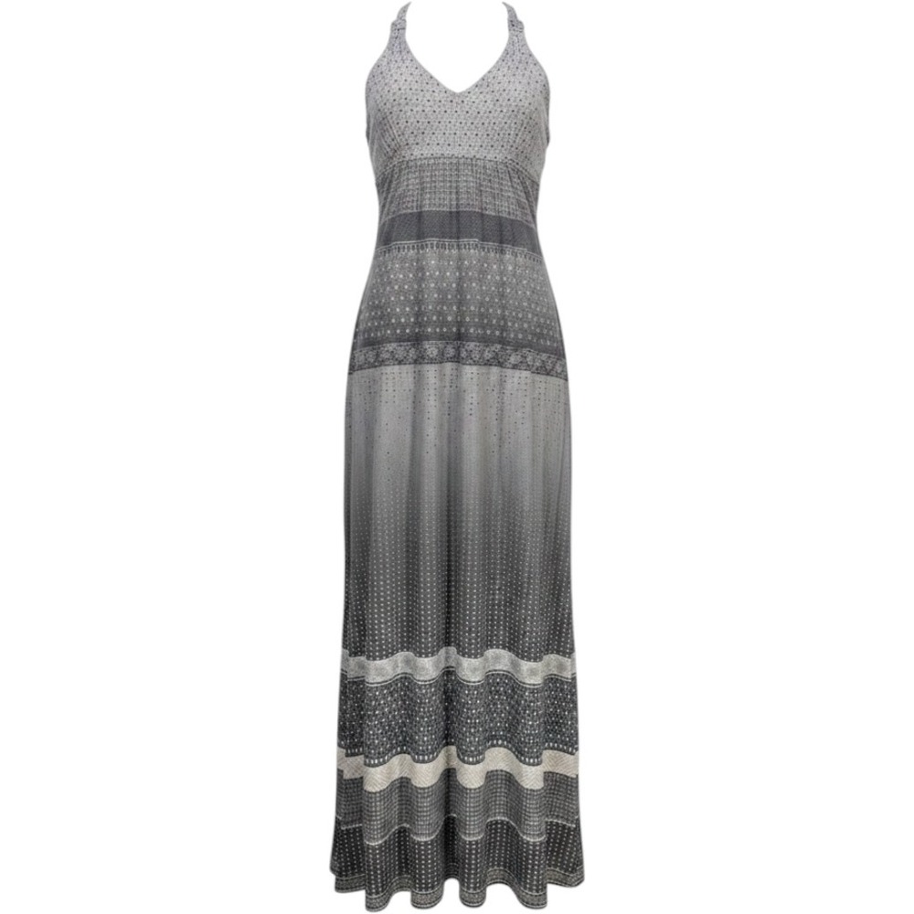 Mudd Burnt Ash Gray Halter Dress Small JKM111020PR Braided Straps NWT S o ring